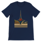 Navy Umawyeen Damascus Sword Animated Style T Shirt with detailed Damascus sword animated art premium cotton unisex streetwear tee for travelers global culture enthusiasts and heritage art clothing lovers