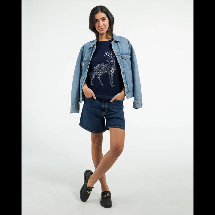 Premium Arabic calligraphy t-shirt with detailed deer artwork printed on 100 percent Airlume combed cotton. Ideal for print-on-demand fashion, urban streetwear lovers, and those seeking bold cultural expression in everyday apparel.