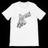 White Jordan Map calligraphy t-shirt featuring Arabic-style typography art inspired by Jordanian culture and heritage. Soft 100 percent Airlume cotton unisex tee perfect for streetwear fashion cultural outfits and DTG printing. Lightweight breathable and eco-friendly wearable art for everyday style.