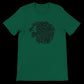 Evergreen green calligraphy style t-shirt featuring bold DTG print on soft cotton. A fusion of tradition and modern style for urban streetwear and those embracing identity-focused fashion.