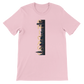 Pink Chicago City Graphic T Shirt featuring playful animated skyline art vibrant unisex streetwear tee for city culture enthusiasts and global travel fashion trends