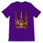 Team purple animated Eiffel Tower Paris t-shirt with vibrant travel art premium breathable cotton unisex fit perfect for streetwear lovers travelers and global culture enthusiasts eco friendly print on demand shirt
