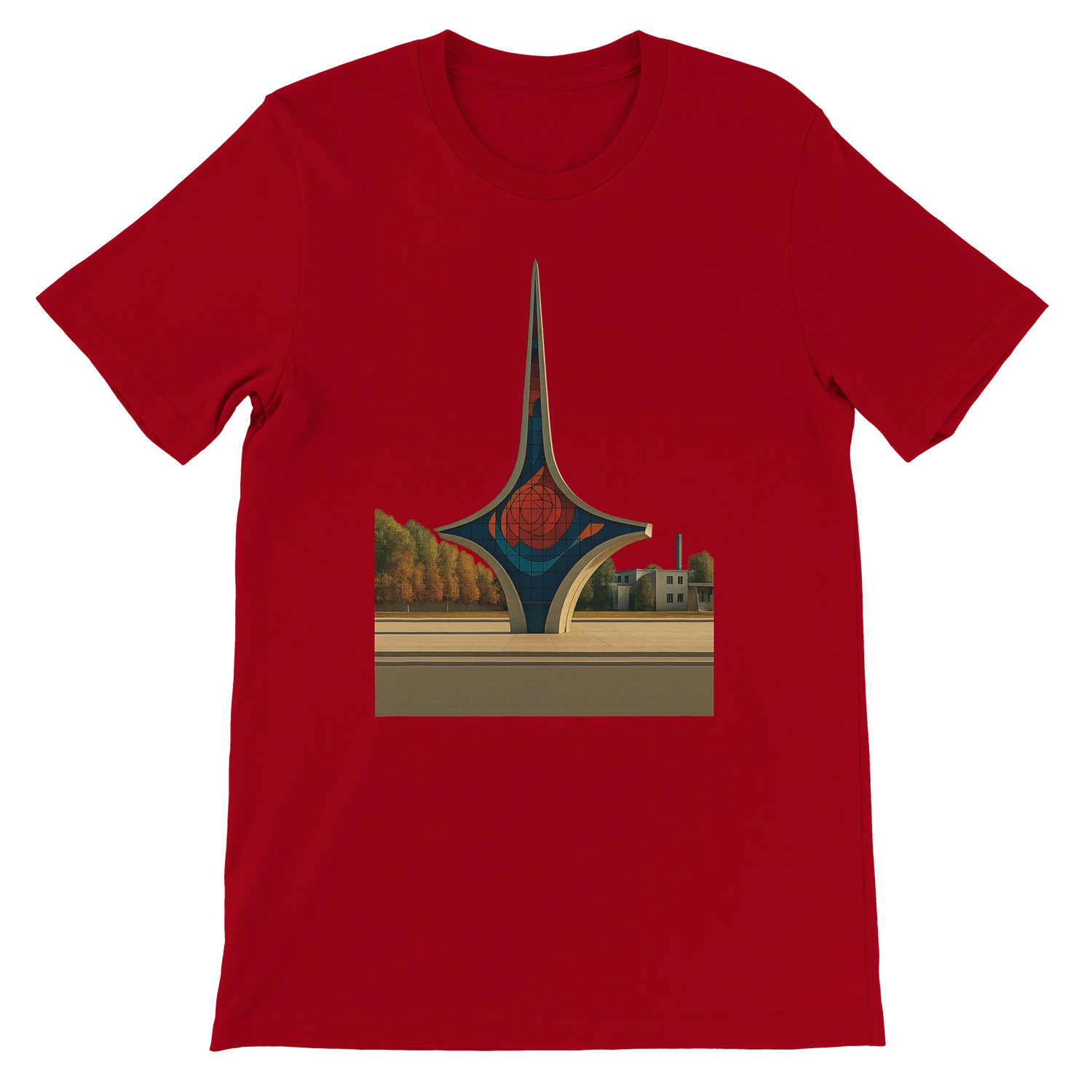 Red Umawyeen Damascus Sword Animated Style T Shirt with animated sword artwork from Damascus Syria high quality cotton streetwear fashion t shirt for travelers and global culture fashion lovers