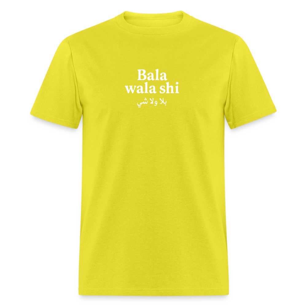 Yellow Bala Wala Shi T-shirt, comfortable classic design.