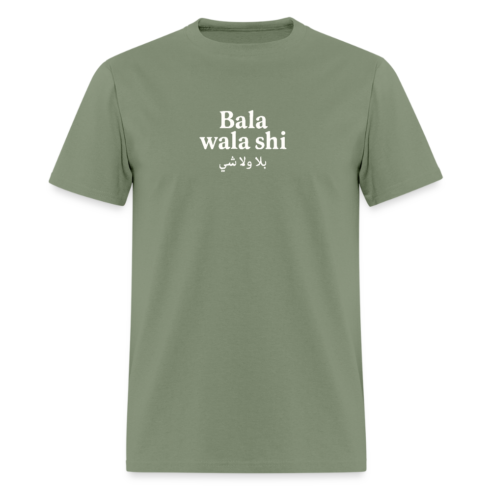Military green Bala Wala Shi T-shirt, relaxed and tailored.