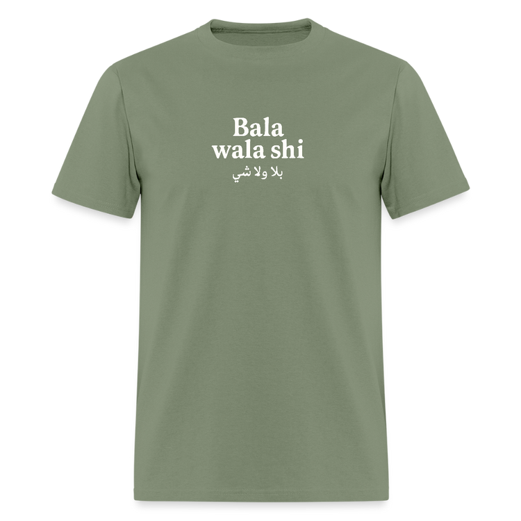 Military green Bala Wala Shi T-shirt, relaxed and tailored.
