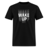 Black Wake Up Blurry Edition T-shirt featuring a repeated white &