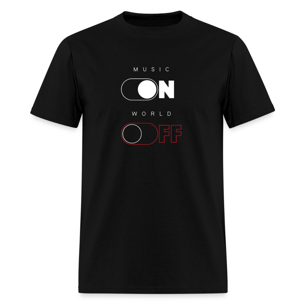 Black Music ON-World OFF classic unisex T-shirt.