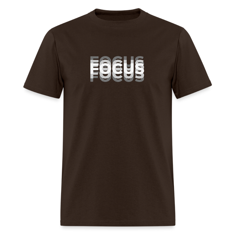 Brown Focus Blurry Edition T-Shirt featuring a unique blurry text effect.