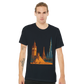 City Landmarks Animated T Shirt from a premium print on demand collection featuring bold colorful designs of iconic monuments. Trendy unisex graphic tee for streetwear fashion enthusiasts global travelers and architecture admirers seeking a unique cultural clothing piece.