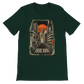 Forest green Tokyo Nights animated graphic tee with bold neon Japanese skyline artwork unisex premium cotton shirt eco friendly DTG printed design perfect for anime culture lovers travelers and Japanese street style fans