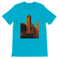 Turquoise Solidere Square Beirut animated style t-shirt crafted from soft premium cotton with colorful DTG print for stylish streetwear travel inspired looks and unique city themed outfits