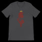 Dark grey Arabic calligraphy t-shirt with Tunisia map design in bold strokes. Crafted from 100 percent Airlume combed cotton with modern tailored fit. A premium DTG-ready shirt for streetwear fans and North African heritage fashion. Ideal for expressive art-inspired outfits.