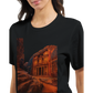 Petra in Jordan animated landmark t shirt with vibrant travel inspired art soft premium cotton breathable comfort perfect for global explorers streetwear enthusiasts and cultural heritage fashion