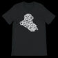 Classic black Arabic calligraphy t-shirt with Iraq map design, perfect for bold and minimalist Islamic fashion. DTG-ready print, soft breathable cotton, and modern tailored fit for casual cultural expression.