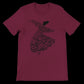 Maroon Whirling Dance T-Shirt made for bold expression through Arabic calligraphy printed using DTG technology on sustainable cotton ideal for artists dancers and cultural fashion enthusiasts