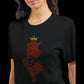 Black streetwear t-shirt with Arabic calligraphy Tunisia map print featuring bold typography and modern silhouette. Made from soft ring-spun cotton and ideal for fans of Islamic art fashion and expressive apparel.
