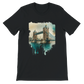 Black Tower Bridge London t-shirt featuring animated landmark artwork – bold streetwear piece for city lovers, travelers, and trendsetters. Made from high-quality cotton, tailored fit, and DTG-compatible fabric.