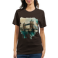 Travel-inspired Tower Bridge illustration t-shirt made with eco-friendly cotton – animated cityscape fashion tee for global explorers, urban trendsetters, and fans of iconic UK architecture. Optimized for DTG custom printing.