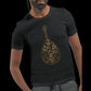 Black calligraphy shirt with spiritual and artistic Arabic lettering. Eco-friendly fashion tee designed for comfort, cultural pride, and fashion-forward customers shopping for unique graphic tees online.