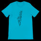 Turquoise calligraphy t-shirt with Palestine map graphic in Arabic art style created for cultural fashion lovers. Stylish unisex tee made from soft cotton with eco-conscious production perfect for streetwear trends and personalized print-on-demand collections.