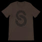 Brown calligraphy-style cotton t-shirt with a sophisticated scripted strength design. Tailored unisex fit crafted for both comfort and impact. Ideal for cultural streetwear, Arabic script fashion, and eco-friendly print-on-demand designs.