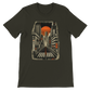 Dark Olive Tokyo Nights animated t shirt with colorful neon skyline print inspired by Japanese fashion unisex breathable cotton eco friendly apparel ideal for anime lovers travelers and modern Tokyo streetwear collections