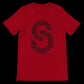 Red unisex t-shirt with a bold scripted strength design in calligraphy style. Premium combed cotton fabric made for clean DTG prints. Cultural fashion meets streetwear in this expressive piece that speaks identity and pride.