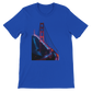 True royal blue Golden Gate Bridge animated art shirt with detailed landmark illustration for stylish travel inspired fashion. Comfortable cotton tee perfect for casual wear urban street style and print on demand collections.