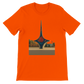 Orange Umawyeen Damascus Sword Animated Style T Shirt featuring detailed Damascus sword animated art premium unisex cotton streetwear t shirt for travelers global fashion fans and print on demand art lovers