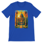 True royal blue t-shirt with St. Paul’s Cathedral animation showcasing London’s iconic skyline. Unisex streetwear apparel made with soft, ring-spun cotton. Ideal for DTG printing, urban styling, and travel-inspired fashion.