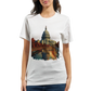 Eco-friendly unisex tee with vibrant DTG print of the White House in animated style. A sustainable fashion piece for environmentally conscious travelers and urban explorers.