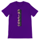Team Purple Chicago City Graphic T Shirt with vibrant animated skyline illustration premium urban fashion streetwear for Chicago fans travelers and culture lovers