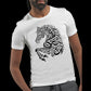 Artistic Arabic calligraphy t-shirt showcasing elegant script inspired by heritage and identity. Crafted for DTG printing with eco-conscious materials, this soft unisex tee is ideal for lovers of Islamic art, cultural fashion, and minimalist statement wear.