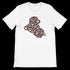 Iraq map calligraphy white t-shirt featuring Arabic-style typography artwork. Soft 100 percent cotton DTG-ready shirt with tailored unisex fit, modern Islamic streetwear design, cultural fashion statement, and breathable lightweight fabric.