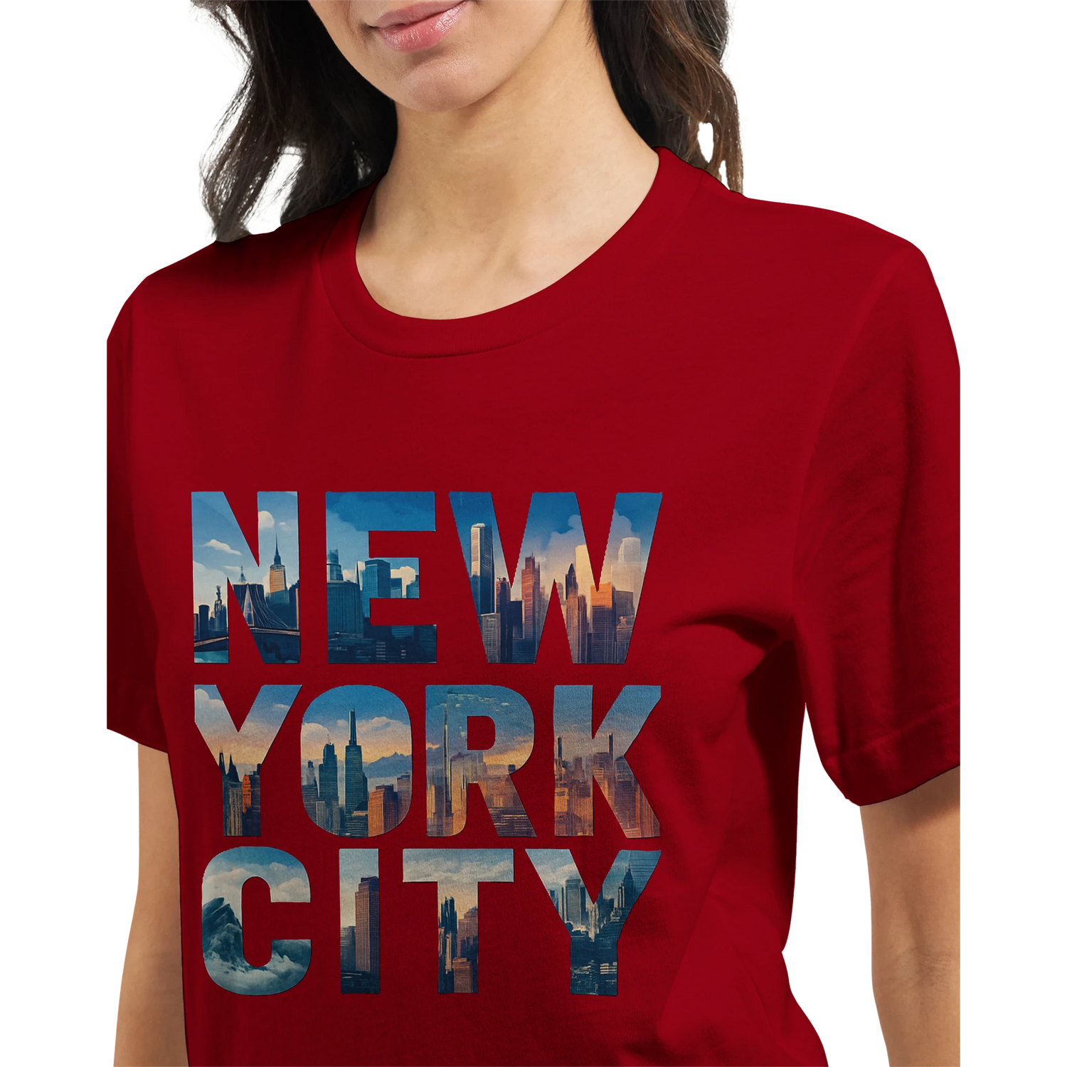 NYC streetwear graphic t shirt featuring animated city landmark design modern unisex cotton tee perfect for fashion lovers who embrace bold urban culture and stylish city life apparel