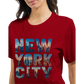 NYC streetwear graphic t shirt featuring animated city landmark design modern unisex cotton tee perfect for fashion lovers who embrace bold urban culture and stylish city life apparel