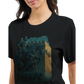 Streetwear t-shirt with modern animated graphic of Salah Al Din statue from Syria. Cultural street fashion meets bold graphic design on this DTG-ready unisex tee built for comfort and creative self-expression.