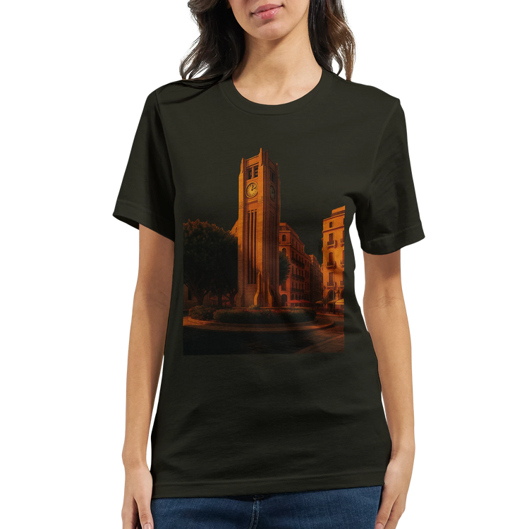 Downtown Beirut Solidere Square travel shirt with bold animated artwork perfect for street style vacation outfits world landmark lovers and unique cultural fashion statements