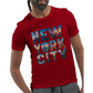 New York skyline graphic t shirt with animated skyscraper design soft breathable cotton shirt for architecture lovers urban fashion enthusiasts and those who love the Big Apple cityscape