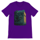 Team purple cotton tee showcasing cartoon-style animated artwork of Salah Al Din from Damascus. Culturally inspired print-on-demand streetwear perfect for global fashion and Arab identity. Tailored unisex fit with breathable softness.