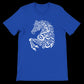 True royal blue calligraphy print t-shirt with powerful script design symbolizing strength and identity. Crafted for comfort and durability using ring-spun cotton, this bold unisex fashion piece blends artistic heritage with modern streetwear vibes. Great for expressive minimalist outfits.