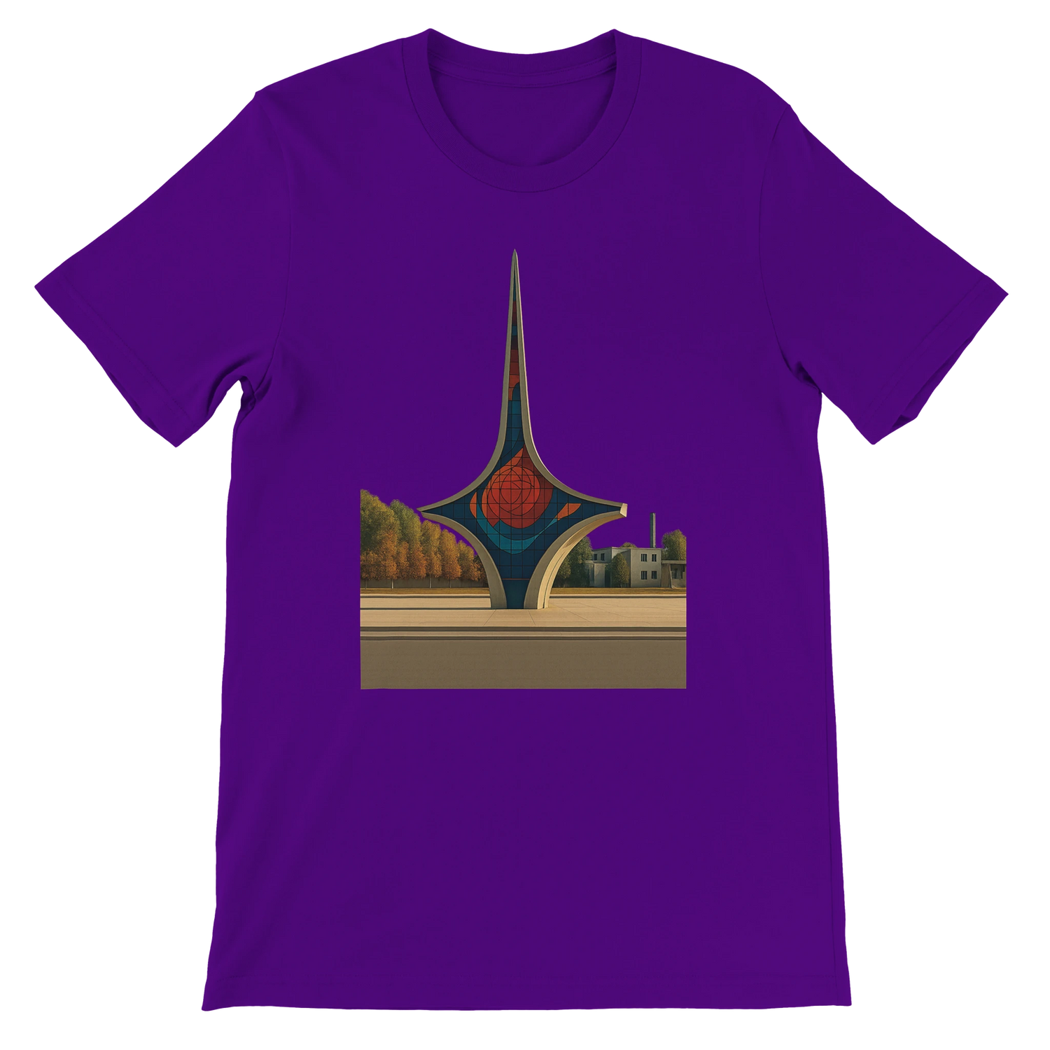 Team Purple Umawyeen Damascus Sword Animated Style T Shirt with vibrant animated Damascus sword print unisex cotton tee for streetwear lovers artistic travelers and cultural print on demand apparel fans