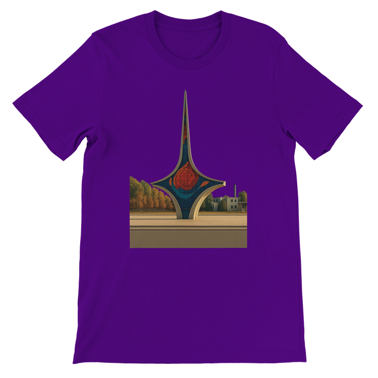 Team Purple Umawyeen Damascus Sword Animated Style T Shirt with vibrant animated Damascus sword print unisex cotton tee for streetwear lovers artistic travelers and cultural print on demand apparel fans
