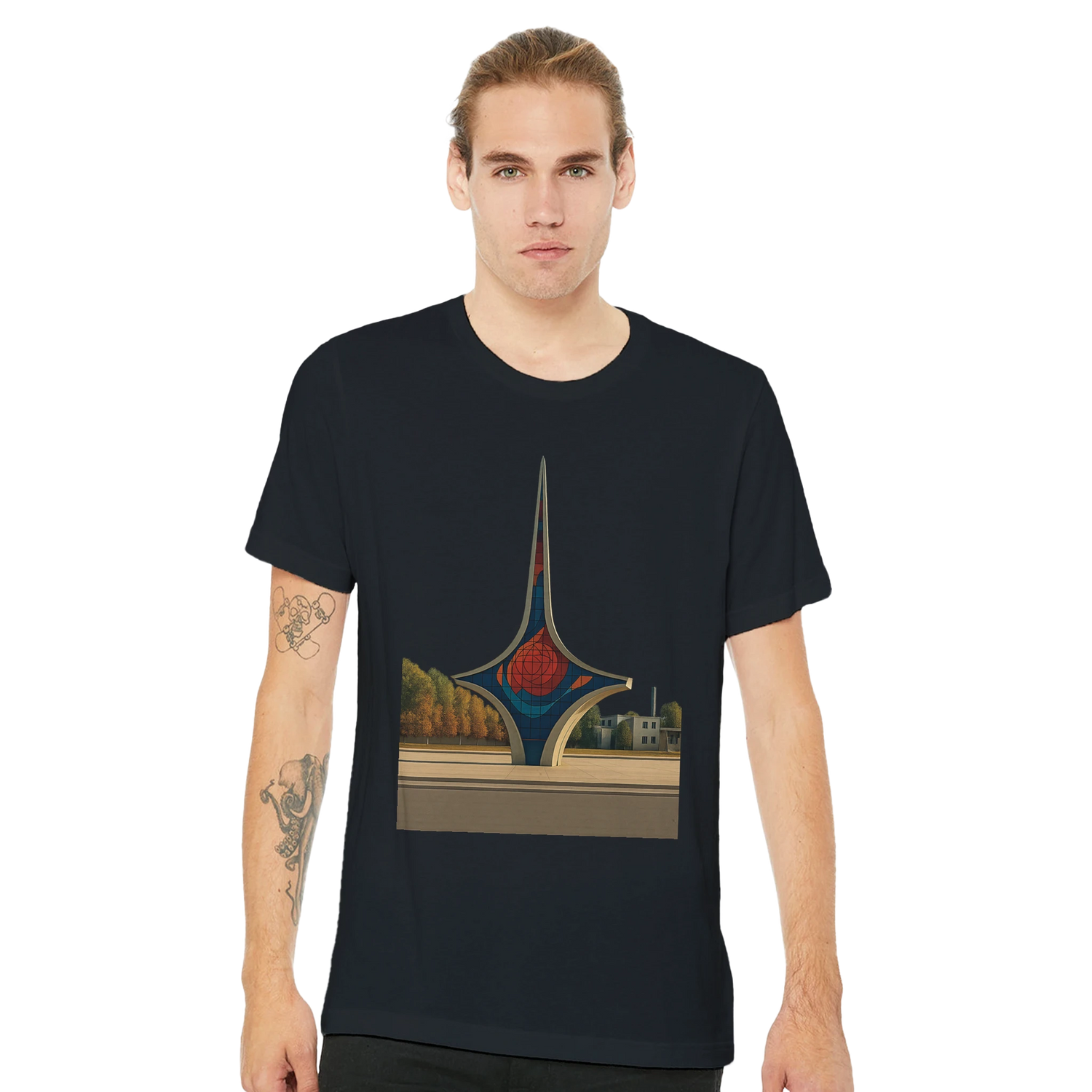 Umawyeen Damascus Sword Animated Style T Shirt cultural heritage streetwear unisex cotton tee with artistic sword print travel inspired fashion for global style lovers and print on demand clothing fans