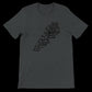 Dark grey shirt featuring an Arabic calligraphy Lebanon map design.