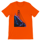 Orange Golden Gate Bridge animated landmark t shirt made for bold streetwear lovers and travel enthusiasts. Soft cotton unisex tee with iconic city design ideal for casual outfits and global culture inspired fashion.