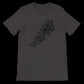 Vintage black tee with Arabic calligraphy Lebanon map graphic.