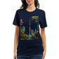 Toronto skyline t shirt with colorful animated CN Tower print and vibrant cityscape art made from soft premium cotton for travel lovers and world landmark collectors in stylish streetwear fashion.
