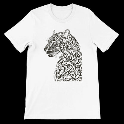 White Sacred Hunt calligraphy style t-shirt with bold Arabic-inspired design printed on ultra-soft 100 percent Airlume combed and ring-spun cotton. Premium unisex DTG-optimized tee featuring cultural lettering, modern minimalist aesthetic, and tailored side-seamed fit. Perfect for fashion-forward streetwear lovers, identity-based apparel, and wearable art trends. Eco-friendly calligraphy print shirt for men and women.